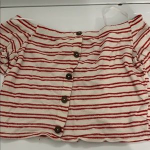 Off the shoulder crop top